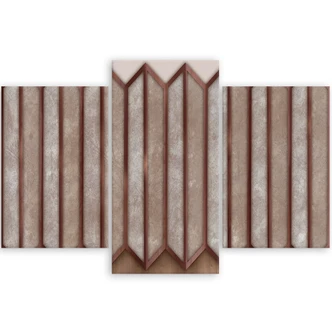 Leinwandbild 3 teilig, Buntes 3D -Fenster 