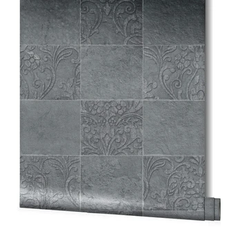 Vliestapete Grafisch Modern in Anthrazit  