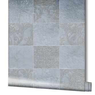 Vliestapete Grafisch Modern in Grau  