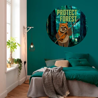 Selbstklebende Vlies Fototapete - Star Wars Protect the Forest - 125 x 125 cm Selbstklebende Vlies Fototapete - Star Wars Protect the Forest - 125 x 125 cm