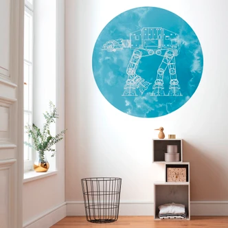 Selbstklebende Vlies Fototapete - Star Wars AT-AT - 125 x 125 cm Selbstklebende Vlies Fototapete - Star Wars AT-AT - 125 x 125 cm