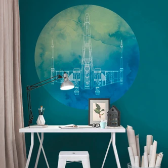 Selbstklebende Vlies Fototapete - Star Wars X-Wing - 125 x 125 cm Selbstklebende Vlies Fototapete - Star Wars X-Wing - 125 x 125 cm