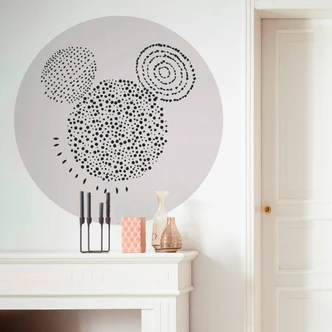 zelfklevend vlies behang - Mickey Stipple Art - 125 x 125 cm 