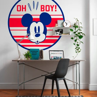zelfklevend vlies behang - Mickey Oh Boy - 125 x 125 cm 