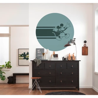 zelfklevend vlies behang - Mickey Bonjour - 125 x 125 cm 