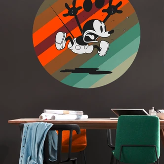 zelfklevend vlies behang - Mickey Mouse up and away - 125 x 125 cm 