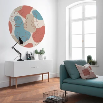 zelfklevend vlies behang - Mickey Terra Bubbles - 125 x 125 cm 