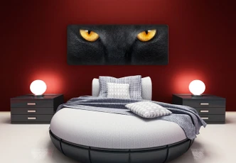 Tableau en verre - Yeux de Chats 2 