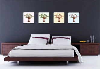 Glasschilderijen Vier Jaargetijden 