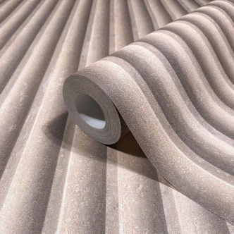 Vliestapete in Braun 3D-Optik Akustikpaneel Optik Holz Streifen Klassisch  