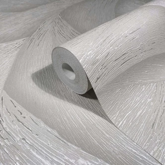 Vliestapete in Grau, Beige 3D-Optik Wellen Grafisch Modern 
