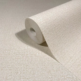 Vliestapete in Beige Strukturiertes Textil Putzoptik Uni 