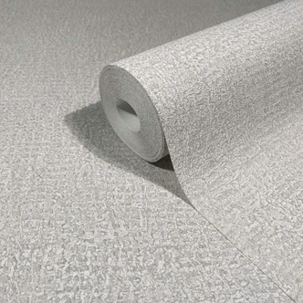 Vliestapete in Grau, Beige Strukturiertes Textil Putzoptik Uni 