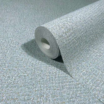 Vliestapete in Blau Strukturiertes Textil Putzoptik Uni 
