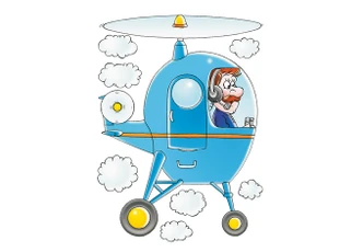 Sticker mural - Hélicoptère 