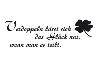Wandtattoo Verdoppeln lässt sich das Glück nur... 