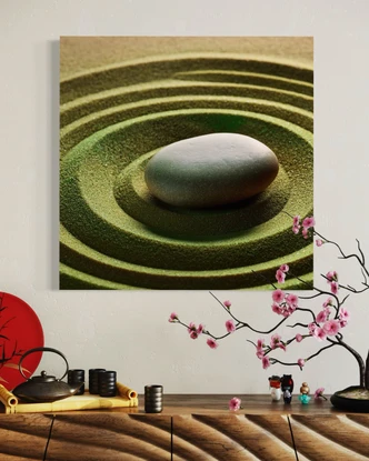 Leinwandbild Zen-Spa-Stein Leinwandbild Zen-Spa-Stein