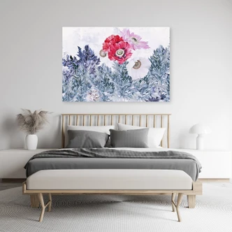 Leinwandbild, Mohnblumen wie gemalt 