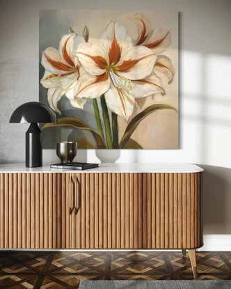Leinwandbild Blumen Lilien Natur 