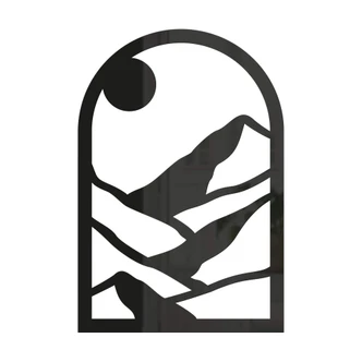 Wanddecoratie Bergen in een Venster 