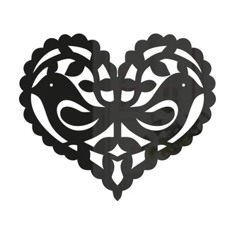 Wanddecoratie Paar vogels liefde 