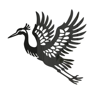 Wanddecoratie Kraanvogel - elegante vogel 