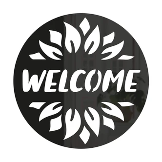 Wanddecoratie Welcome Zonnebloem 