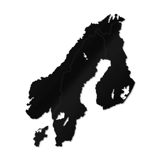 Plexiglas Kaart - Scandinavie 