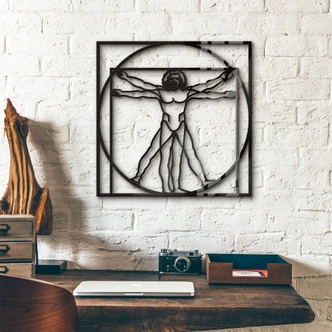 Acryldecoratie De Mens van Vitruvius 