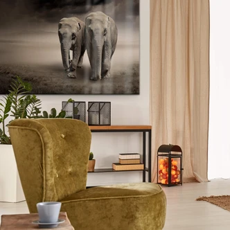 Acrylglasbild Die Elefanten 