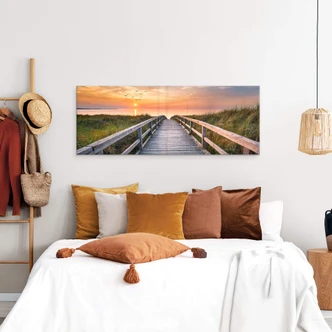 Acrylic print Dunes at sunset - Panorama Acrylic print Dunes at sunset - Panorama