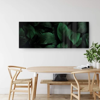 Tableau en verre acrylique Pétales de lys tropicaux - Panorama 