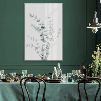 Tableau en verre acrylique Sisi & Seb - branche d'eucalyptus 