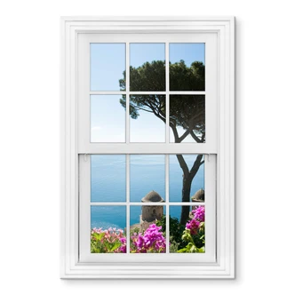 Tableau sur verre acrylique Vue sur la côte amalfitaine 