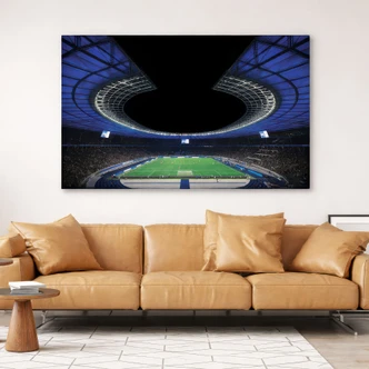 Tableau en verre acrylique Hertha BSC - Stade olympique complet de nuit 