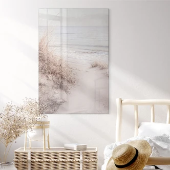 Tableau sur verre acrylique Dunes sur la plage - 1X Studio 