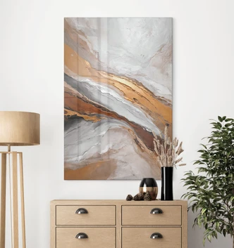 Acrylglasbild Himmel und Erde in fließenden Farben - Alpenglow Workshop 