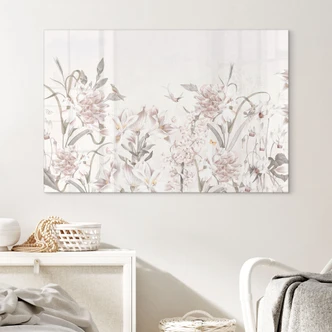 Acrylglas foto Bloemenweide in lichtroze - Bloomery Decor 