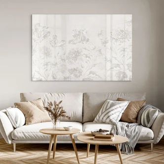 Acrylglasbild Wildblumen in Kreide-Optik Greige - Bloomery Decor Acrylglasbild Wildblumen in Kreide-Optik Greige - Bloomery Decor