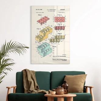 Acyrlglasbild Konstruktion von Spielsteinen - Bodart Acyrlglasbild Konstruktion von Spielsteinen - Bodart