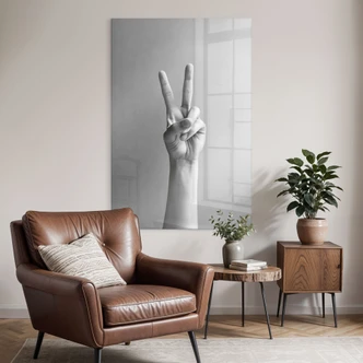 Acrylic print Victory Hand - Sign of peace and victory - Bühler Acrylic print Victory Hand - Sign of peace and victory - Bühler