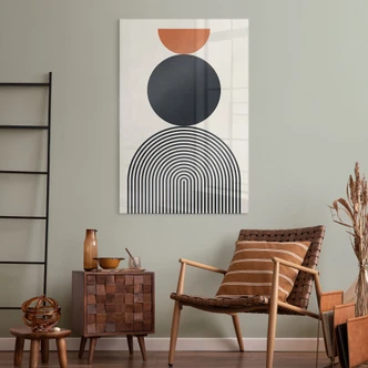 Acrylglasbild Abstrakte Linien und Kreise im Einklang - Costa 