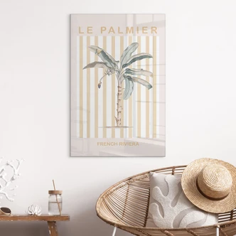 Acrylic Print Palm tree on the French Riviera - Grace Digital Art 