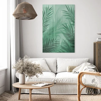 Tableau en verre acrylique Feuilles de palmier vertes 
