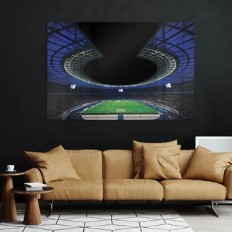 Acrylglasbild Hertha BSC - Volles Olympiastadion bei Nacht 