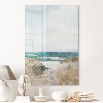 Tableau en verre acrylique Chemin de dunes vers la plage - Hobday 