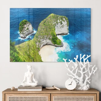 Acrylglasbild Felsenküste von Nusa Penida - Hugonnard 
