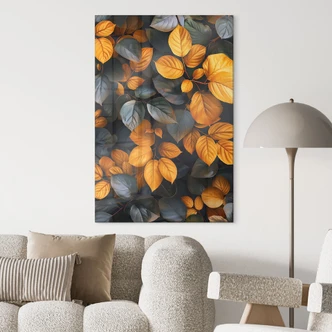 Tableau en verre acrylique Feuilles lumineuses en automne - Jaszke 