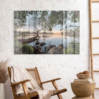 Acrylglasbild Blick auf den See - Keller 