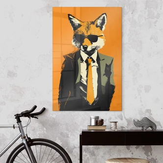 Acrylglasbild Cooler Fuchs im Anzug - Magnusson Acrylglasbild Cooler Fuchs im Anzug - Magnusson